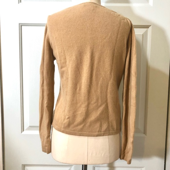 Urban Works Cashmere V Neck Sweater Tan Color Size Medium - Picture 5 of 6